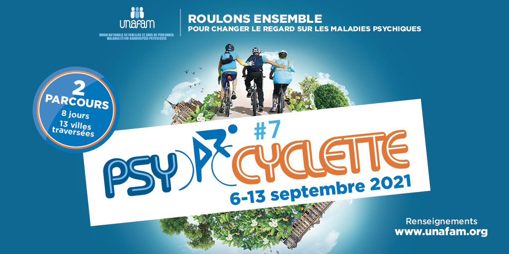You are currently viewing l’Unafam organise la 7e édition de Psycyclette du 6 au 13 septembre 2021